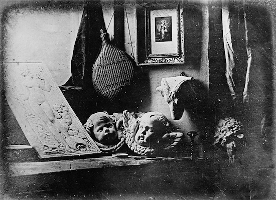 Photograph by Louis Daguerre titled Still Life with Plaster Casts.