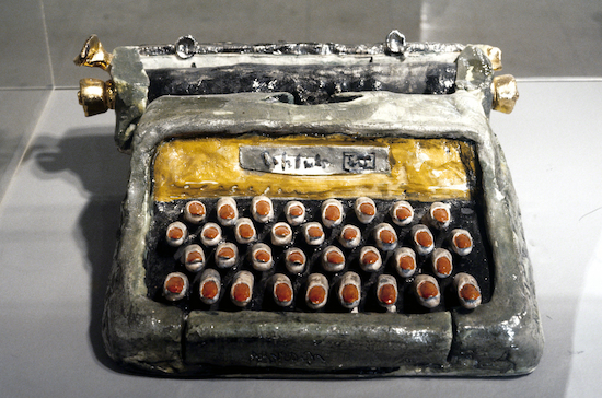 Sculpture by Robert Arneson titled Typewriter.