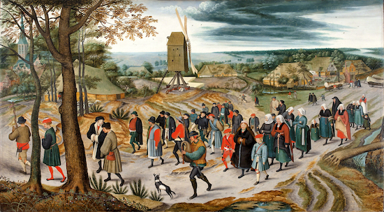 Painting by Pieter Brueghel the Younger titled "The Marriage Procession."