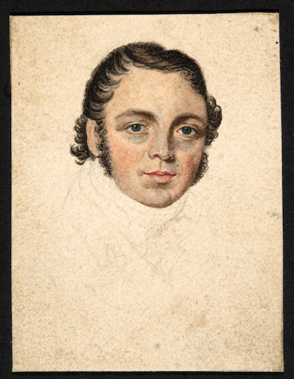 Study by Anna Claypoole Peale for a portrait miniature.