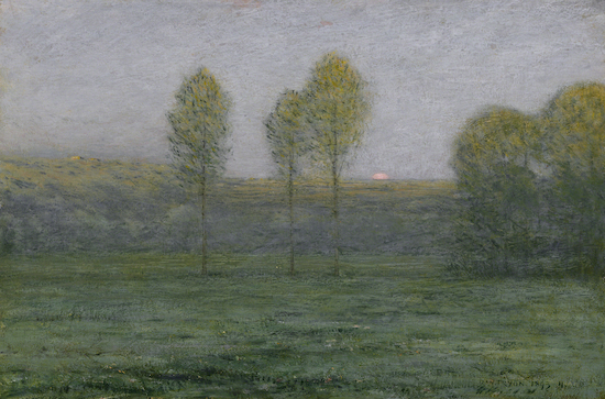 Painting by Dwight Tryon titled "Twilight".