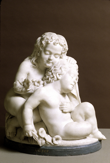Sculpture by Edmonia Lewis titled Asleep 