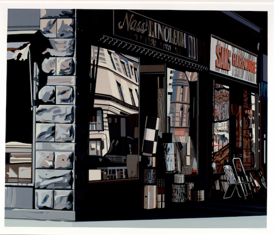 Print by Richard Estes titled "Sam's Hardware"