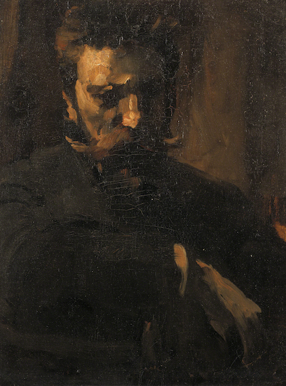 Painting titled William Merritt Chase by Frank Duveneck.