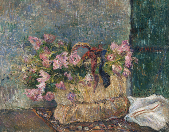 Painting by Paul Gauguin titled Still Life with Moss Roses