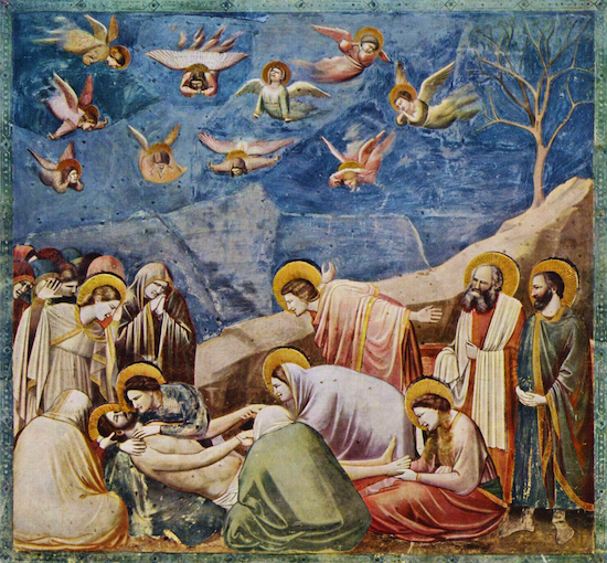 Fresco by Giotto titled Lamentation