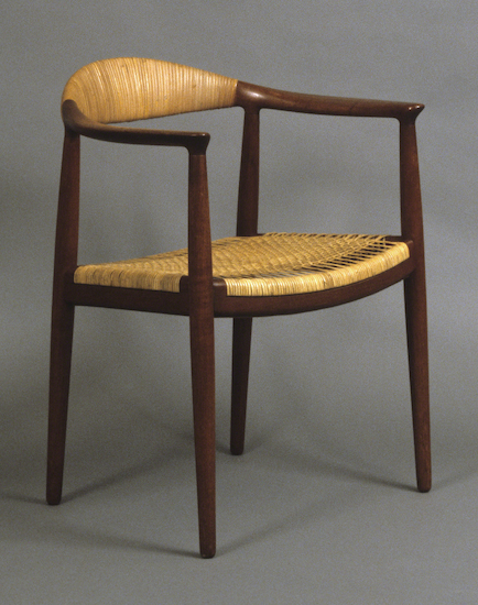 Furniture designed by Hans Wegner titled "The Chair"