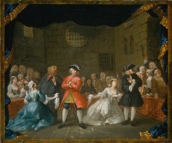 Painting by William Hogarth titled The Beggar's Opera.