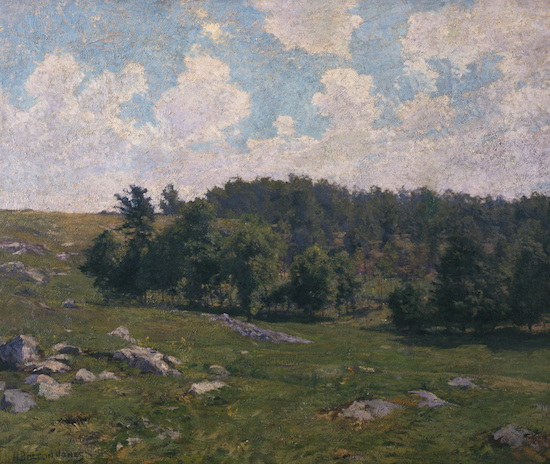 Painting by H. Bolton Jones called Stockbridge Meadows.