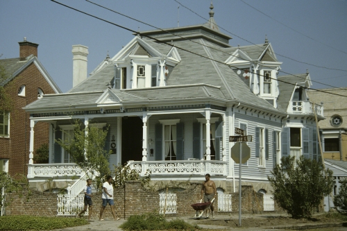 Nicholas Clayton, attributed to, Sweeney-Royston House, from Southeast, Galveston, TX, 1885 and 1900–1906.