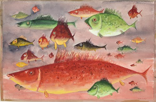 Adolf Dehn (1895–1968, US), Some Fish, 1955. 