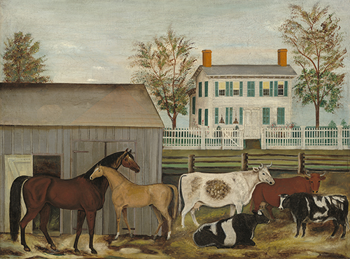 Amzi Emmons Zeliff, The Barnyard, late 1800s. 