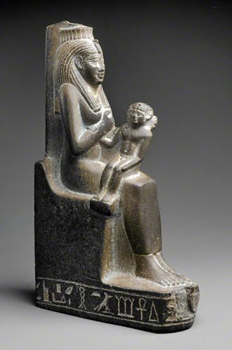 Ancient Egypt, Dynasty XXVI, Isis with the Infant Horus, 664–525 BCE. 