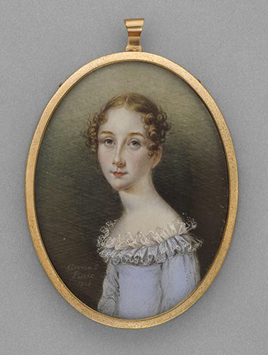 Anna Claypoole Peale (1791–1878 US), Portrait Miniature of an Unknown Woman, 1818. 
