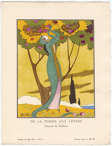 Charles Martin (1884–1934, France), Dress by Redfern, from Gazette du Bon Ton, February 1913. 