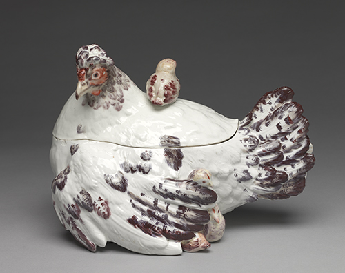 Chelsea Porcelain Manufactory (flourished 1745–1769, Chelsea, England), Hen-form tureen, ca. 1755. 