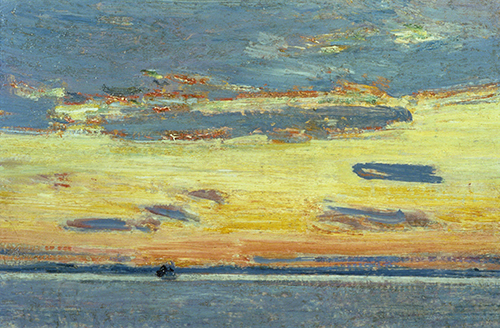 Childe Hassam (1859–1935, US), Sunset on the Sea, 1908.