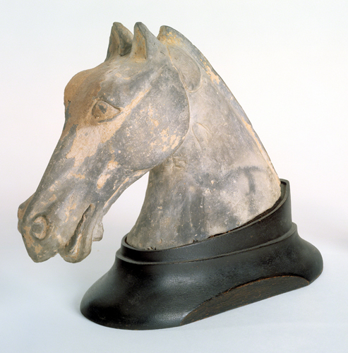 China, Warring States Period/Western Han Dynasty, Head of a Horse, ca. 200s–100s BCE. 