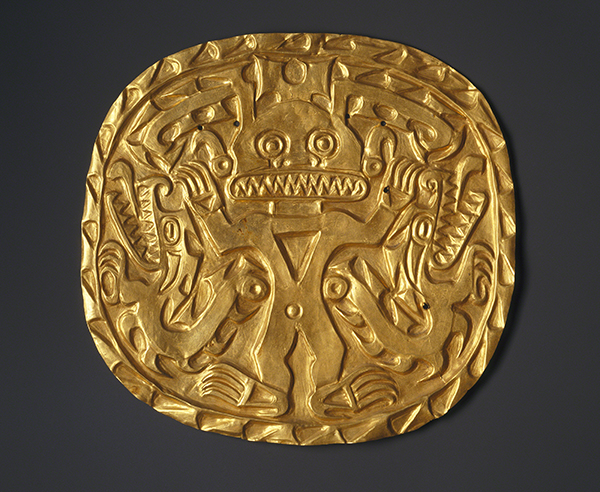 Coclé Region Culture, Panama, Plaque with image of Crocodile God, ca. 700–900 CE. 