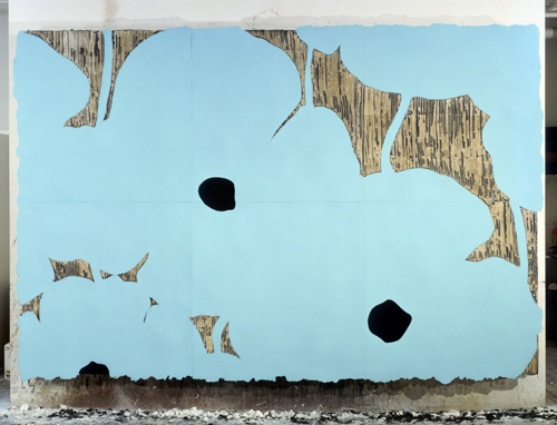 Donald Sultan (born 1951, US), Aqua Poppies, December 10, 2002, 2002. 