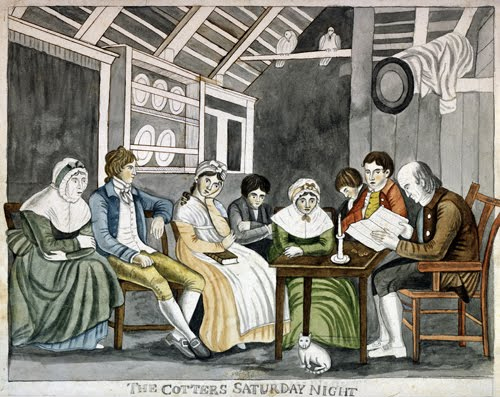 Eunice Pinney (1770–1849, US), The Cotters Saturday Night, ca. 1815. 