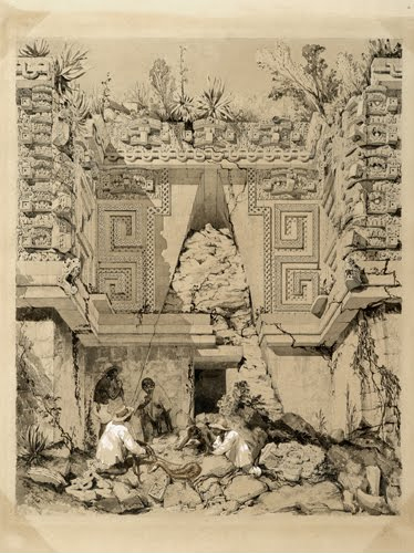 Frederick Catherwood (1799–1854, Britain), Archway, House of the Governors, Uxmal, Yucatan, 1843. 