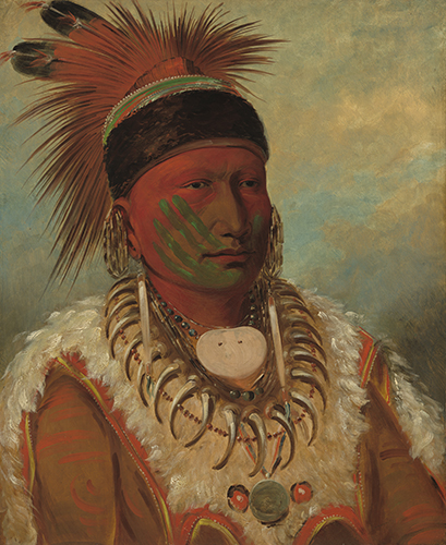 George Catlin, The White Cloud, Head Chief of the Iowas, 1844/1845.