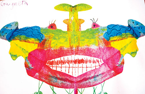 elementary art project - face