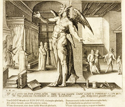 Hendrik Goltzius (1558–1617, Netherlands), The Physician as the Devil, from the series The Medical Profession. 