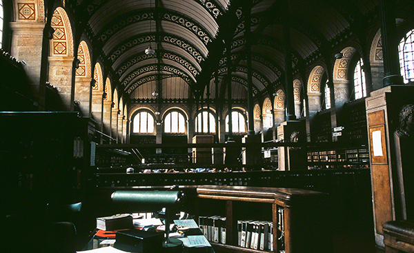 Henri Labrouste (1801–1875 France), Bibliothèque de Sainte-Geneviève, Paris, 1843–1850.