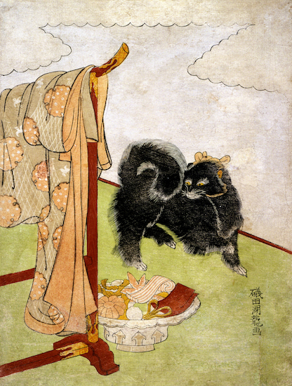 Print by Isoda Koryusai entitled Chinese Dog (1777).