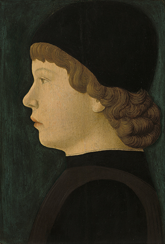 Unknown Artist, Profile Portrait of a Boy, from northern Italy, ca. 1460/1470. 