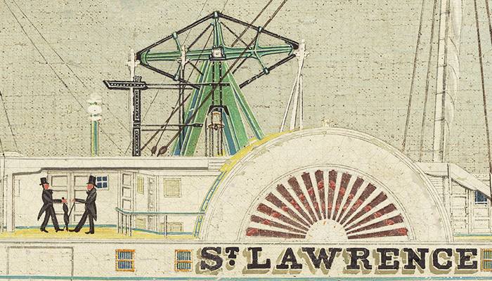 James Bard (1815–1897, US), Steamer, detail, 1850.