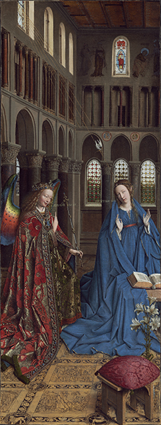 Jan van Eyck (ca. 1390–1441, Flanders), The Annunciation, ca. 1434/1436.