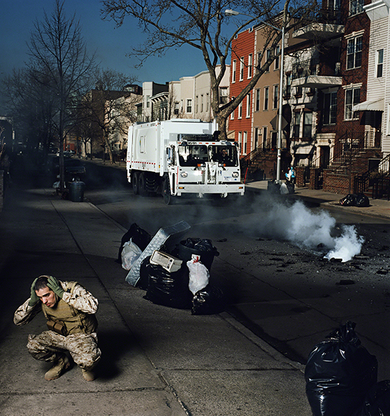 Jennifer Karady (born 1967, U.S.), Former Sergeant Jose Adames, U.S. Marine Corps Recon, Stinger Gunner, 1st Platoon, Alpha Company, veteran of Operation Iraqi Freedom, Brooklyn, NY, February 2009, from the series Soldiers’ Stories from Iraq and Afghanistan, 2009. 