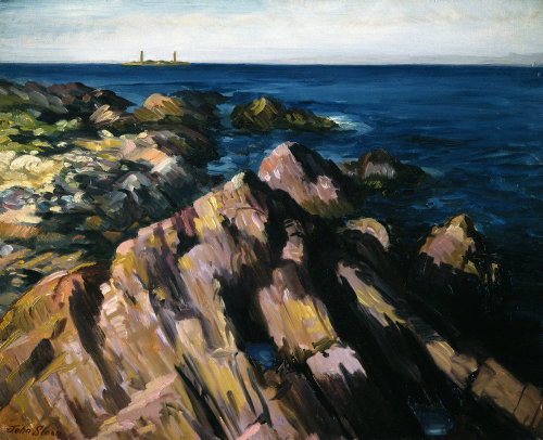 John Sloan (1871–1951, US), Twin Lights, Purple Rocks, 1915. 