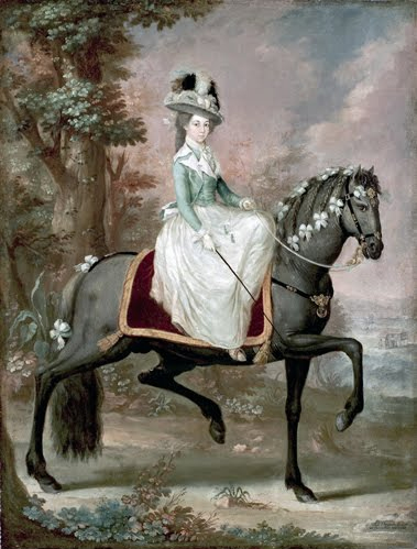 José Campeche y Jordán (1751–1809, Puerto Rico), Woman on Horseback, 1785. 