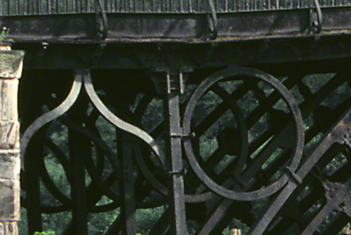 Thomas Prichard (1723–1777, Britain) and Abraham Darby III (1750–1782, Britain), The Iron Bridge, Severn River, Coalbrookdale, England, detail, 1779–1781. 