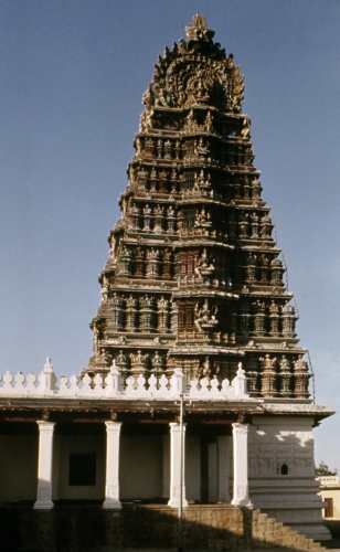 India, Chamundi Hill, Mysore City, GENERAL view, 1100s and 1800s. 