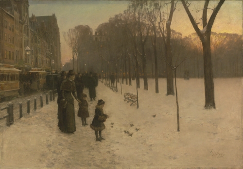 Childe Hassam, Boston Common at Twilight, 1885–1886.