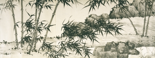 Xia Chang, Bamboo Under Spring Rain, ca. 1460.