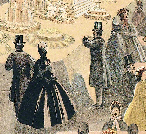 Unknown artist (United States), Brooklyn Sanitary Fair, Knickerbocker Hall, detail, published in Henry McCloskey’s Manual of the Common Council for the City of Brooklyn 1864.