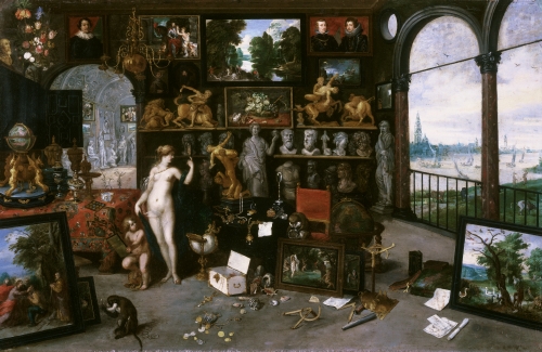  Jan Brueghel the Younger, Allegory of Sight (Venus and Cupid in a Picture Gallery), ca. 1660. 