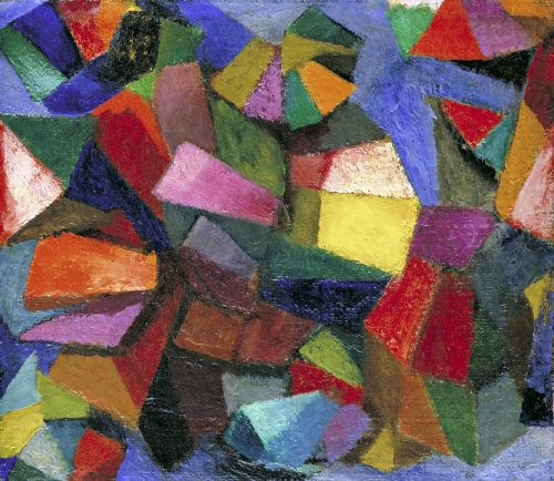 Morgan Russell (1886–1953, United States), Creavit Deus Hominem (So God Created Man) (Synchromy Number 3: Color Counterpoint), 1913.