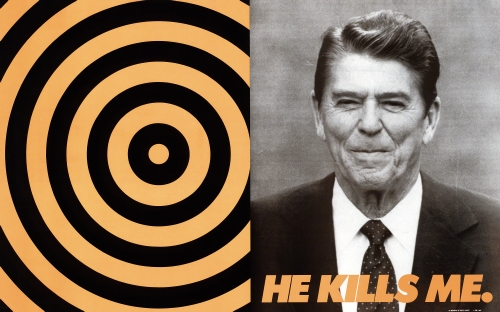 Donald Moffett (born 1955, United States), He Kills Me, 1987. 
