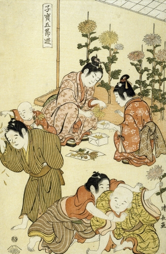 Torii Kiyonaga (1752–1815, Japan), Children at the Chrysanthemum Festival, 1793–1798. 