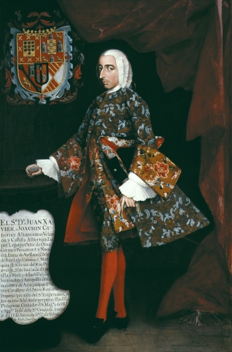 Miguel Cabrera (1695–1768, Mexico), Don Juan Joachín Gutiérrez Altamirano Velasco, ca 1752.