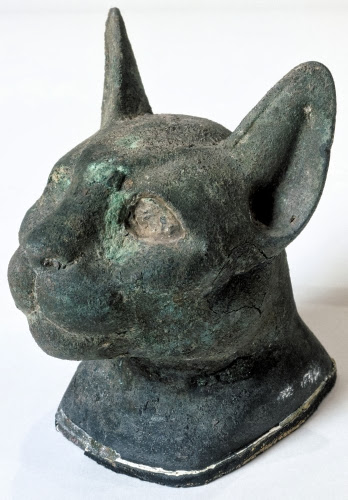 Ancient Egypt, Head of a Cat, period unknown.