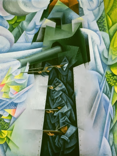 Gino Severini (1883–1956, Italy), Armored Train in Action, 1915.