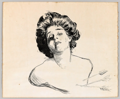 Charles Dana Gibson (1867–1944, United States), Young Woman, ca. 1900. 